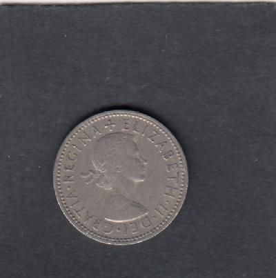 Beschrijving: 1 Shilling  ELIZABETH II